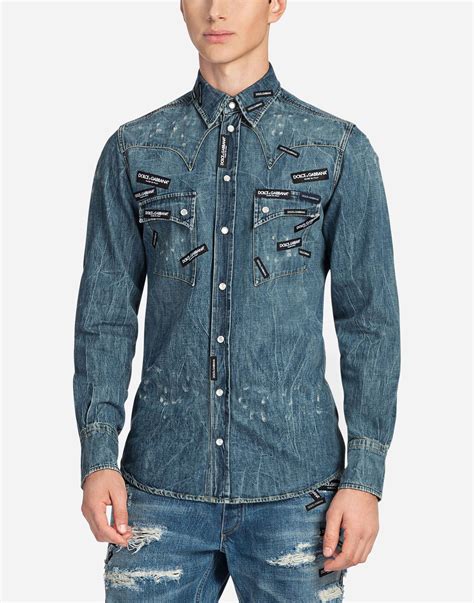 dolce gabbana denim shirt.